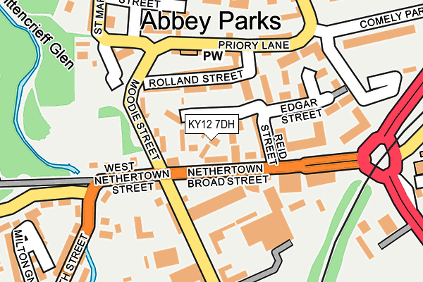 KY12 7DH map - OS OpenMap – Local (Ordnance Survey)