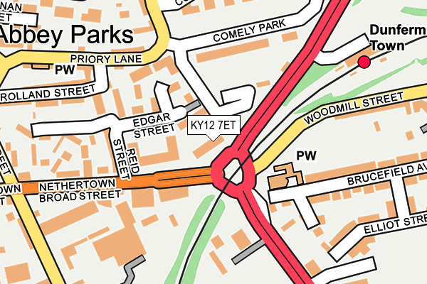 KY12 7ET map - OS OpenMap – Local (Ordnance Survey)