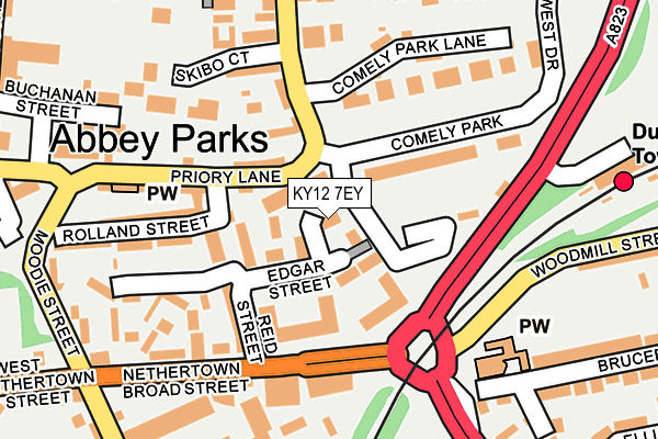 KY12 7EY map - OS OpenMap – Local (Ordnance Survey)