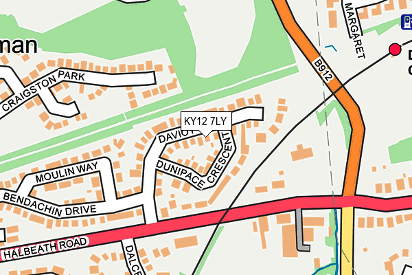 KY12 7LY map - OS OpenMap – Local (Ordnance Survey)