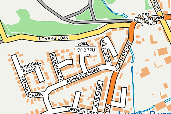 KY12 7PU map - OS OpenMap – Local (Ordnance Survey)