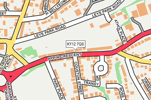 KY12 7QS map - OS OpenMap – Local (Ordnance Survey)