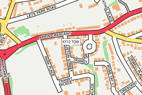 KY12 7QW map - OS OpenMap – Local (Ordnance Survey)