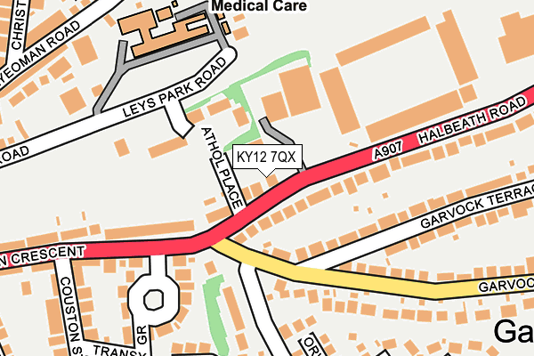 KY12 7QX map - OS OpenMap – Local (Ordnance Survey)