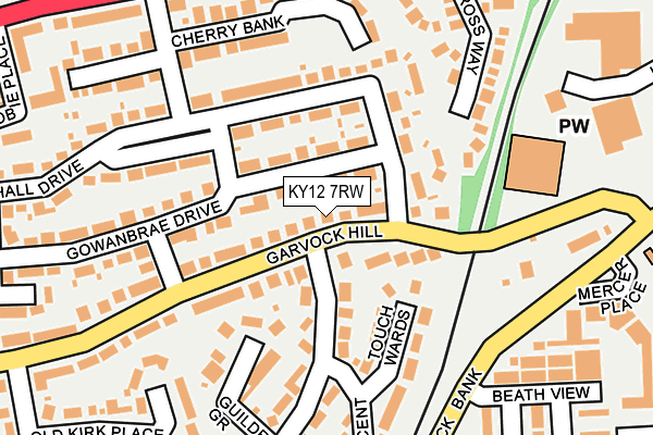 KY12 7RW map - OS OpenMap – Local (Ordnance Survey)