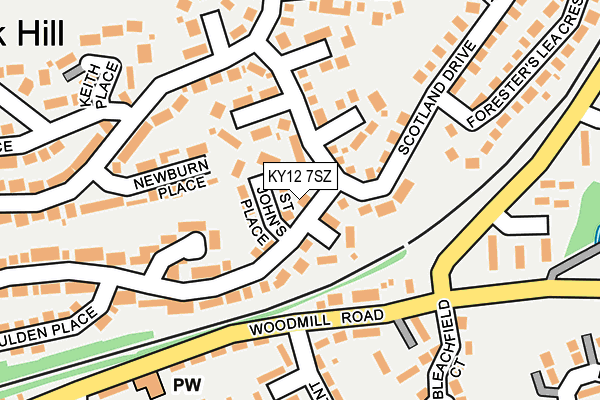 KY12 7SZ map - OS OpenMap – Local (Ordnance Survey)