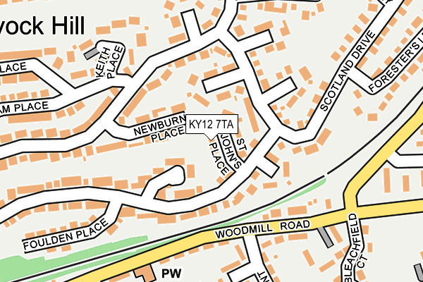 KY12 7TA map - OS OpenMap – Local (Ordnance Survey)