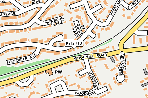KY12 7TB map - OS OpenMap – Local (Ordnance Survey)