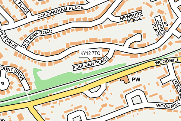 KY12 7TQ map - OS OpenMap – Local (Ordnance Survey)