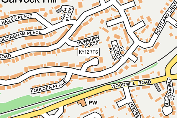 KY12 7TS map - OS OpenMap – Local (Ordnance Survey)