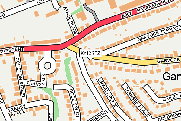 KY12 7TZ map - OS OpenMap – Local (Ordnance Survey)