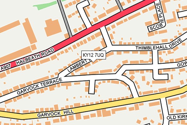KY12 7UQ map - OS OpenMap – Local (Ordnance Survey)