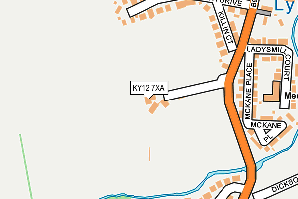 KY12 7XA map - OS OpenMap – Local (Ordnance Survey)