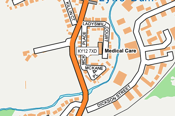 KY12 7XD map - OS OpenMap – Local (Ordnance Survey)