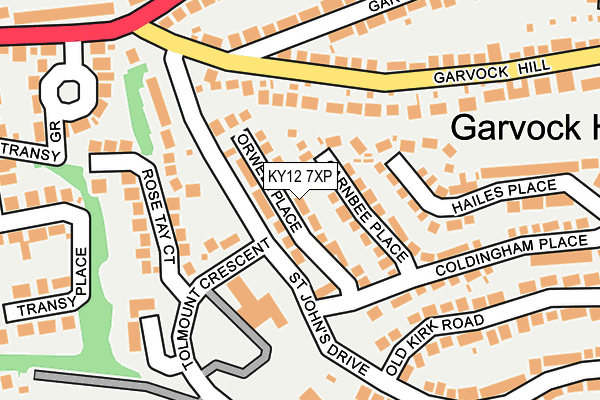 KY12 7XP map - OS OpenMap – Local (Ordnance Survey)