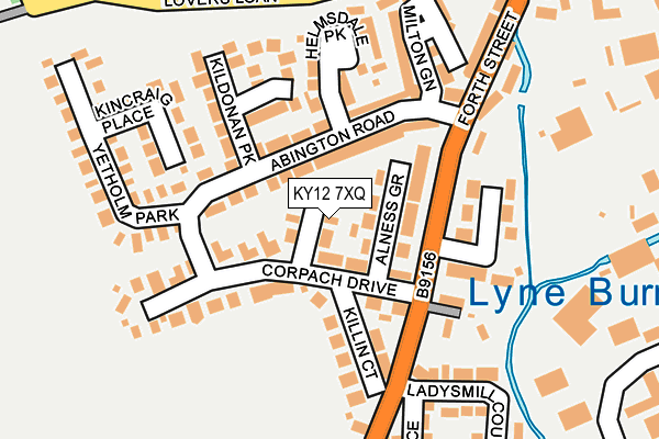 KY12 7XQ map - OS OpenMap – Local (Ordnance Survey)