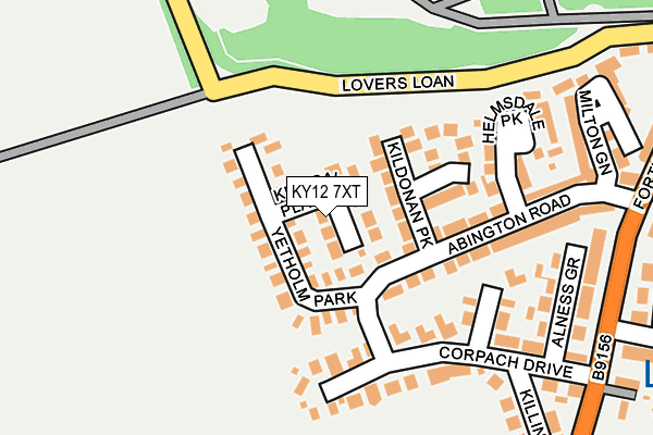 KY12 7XT map - OS OpenMap – Local (Ordnance Survey)