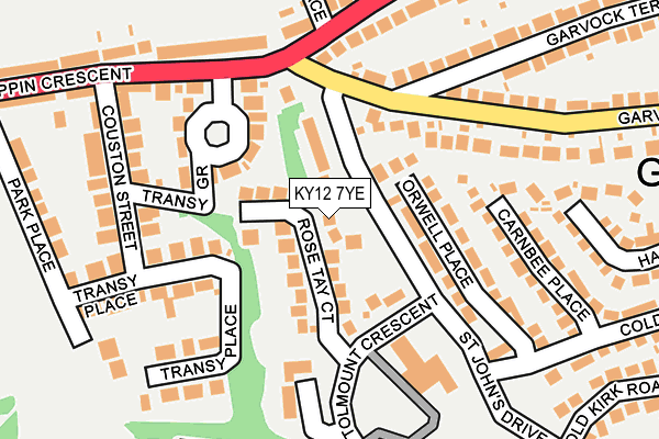 KY12 7YE map - OS OpenMap – Local (Ordnance Survey)