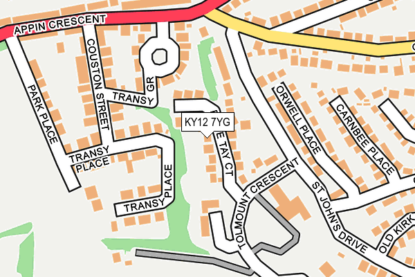 KY12 7YG map - OS OpenMap – Local (Ordnance Survey)