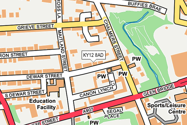 KY12 8AD map - OS OpenMap – Local (Ordnance Survey)