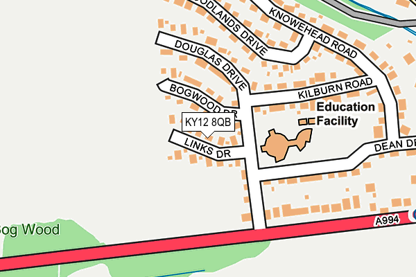 KY12 8QB map - OS OpenMap – Local (Ordnance Survey)