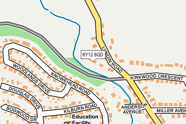 KY12 8QD map - OS OpenMap – Local (Ordnance Survey)