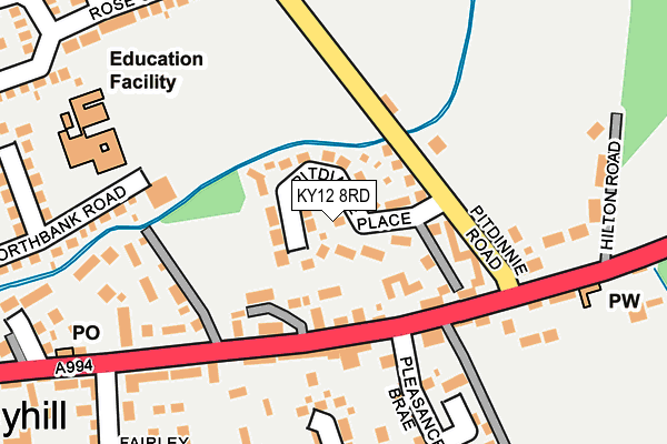 KY12 8RD map - OS OpenMap – Local (Ordnance Survey)
