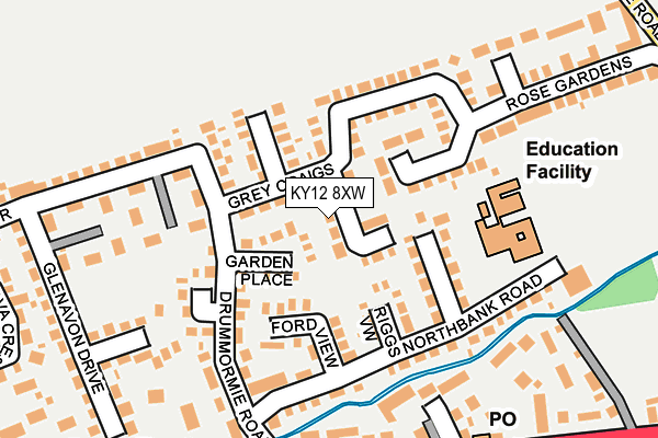 KY12 8XW map - OS OpenMap – Local (Ordnance Survey)