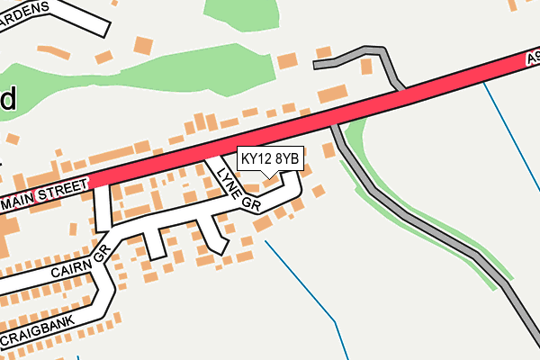 KY12 8YB map - OS OpenMap – Local (Ordnance Survey)