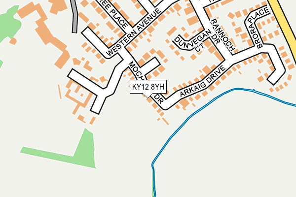 KY12 8YH map - OS OpenMap – Local (Ordnance Survey)