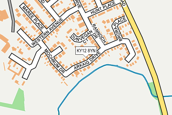 KY12 8YN map - OS OpenMap – Local (Ordnance Survey)