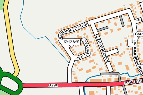 KY12 8YS map - OS OpenMap – Local (Ordnance Survey)