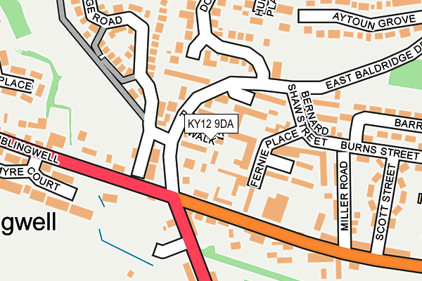 KY12 9DA map - OS OpenMap – Local (Ordnance Survey)