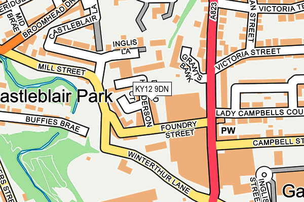 KY12 9DN map - OS OpenMap – Local (Ordnance Survey)