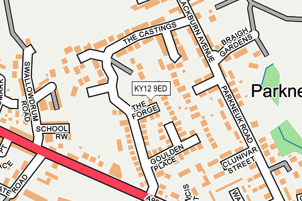 KY12 9ED map - OS OpenMap – Local (Ordnance Survey)