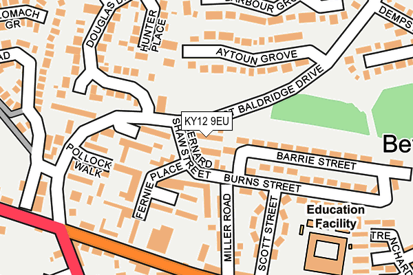 KY12 9EU map - OS OpenMap – Local (Ordnance Survey)