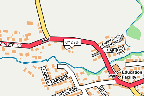 KY12 9JF map - OS OpenMap – Local (Ordnance Survey)