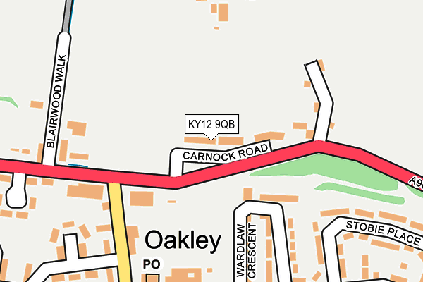 KY12 9QB map - OS OpenMap – Local (Ordnance Survey)