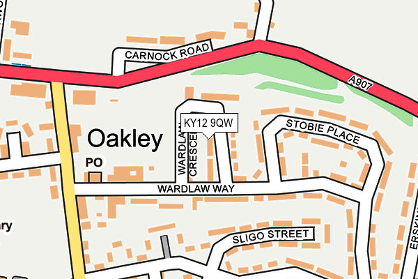 KY12 9QW map - OS OpenMap – Local (Ordnance Survey)