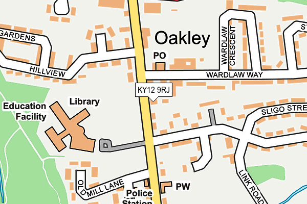 KY12 9RJ map - OS OpenMap – Local (Ordnance Survey)