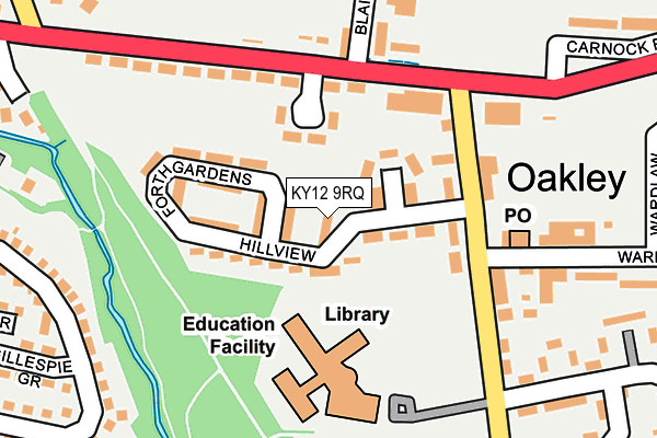 KY12 9RQ map - OS OpenMap – Local (Ordnance Survey)