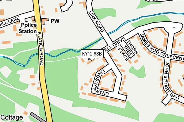 KY12 9SB map - OS OpenMap – Local (Ordnance Survey)