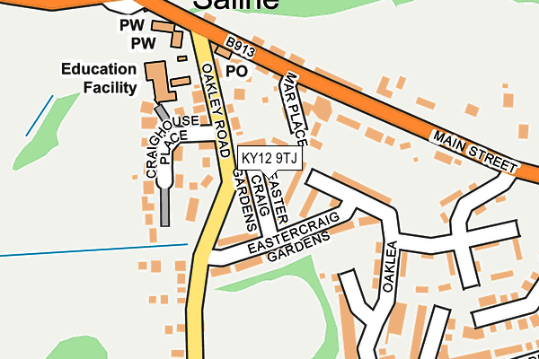 KY12 9TJ map - OS OpenMap – Local (Ordnance Survey)