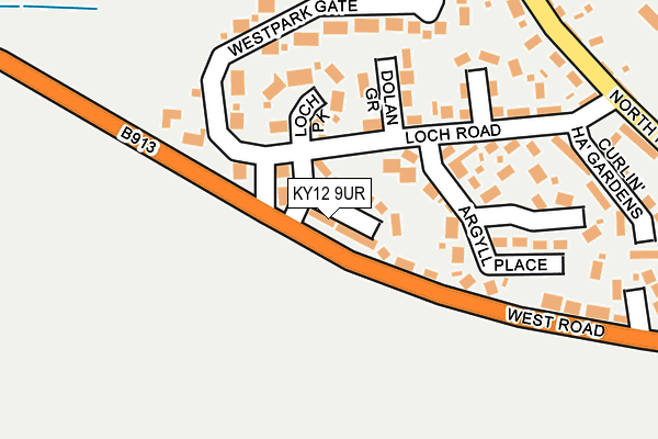 KY12 9UR map - OS OpenMap – Local (Ordnance Survey)