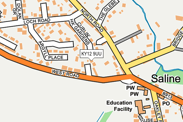 KY12 9UU map - OS OpenMap – Local (Ordnance Survey)