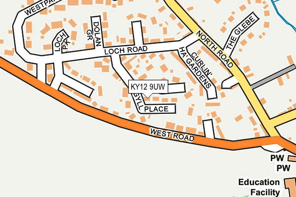 KY12 9UW map - OS OpenMap – Local (Ordnance Survey)