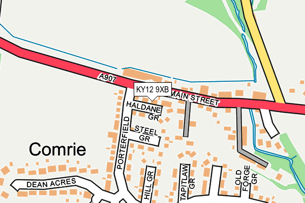 KY12 9XB map - OS OpenMap – Local (Ordnance Survey)
