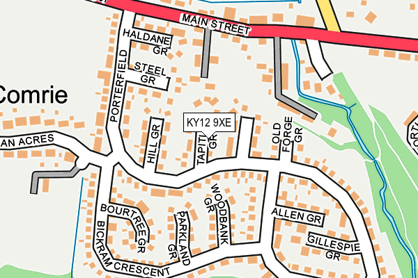 KY12 9XE map - OS OpenMap – Local (Ordnance Survey)