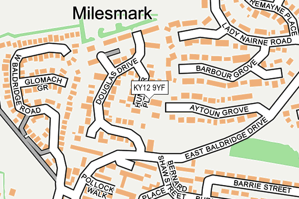 KY12 9YF map - OS OpenMap – Local (Ordnance Survey)