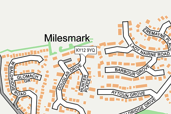 KY12 9YQ map - OS OpenMap – Local (Ordnance Survey)